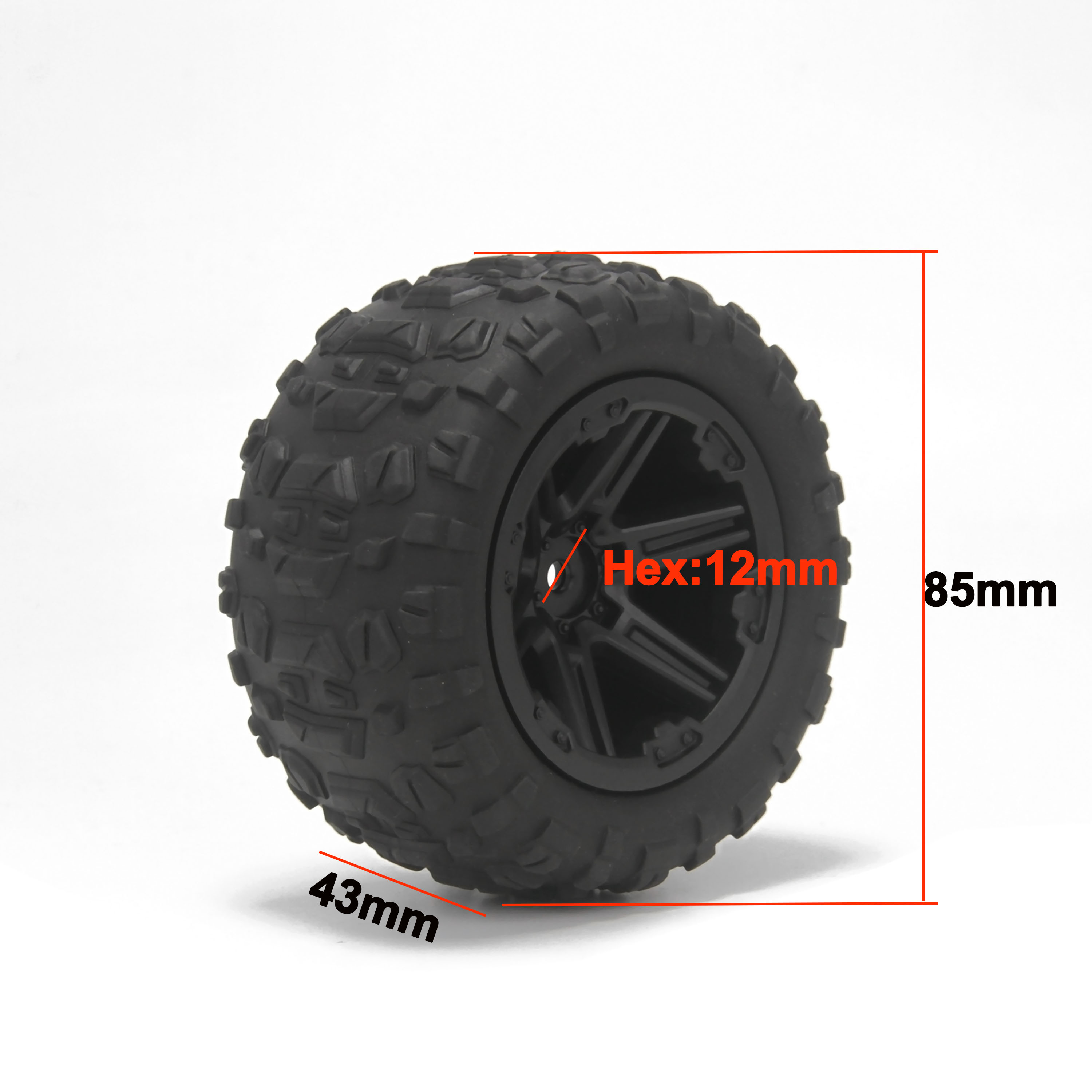 4 Pneumatici in Gomma da 85mm  - Hot Wheels Car Monster Trucks recensione e prezzo